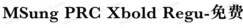 MSung PRC Xbold Regu字体转换